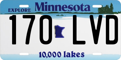 MN license plate 170LVD