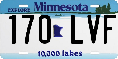MN license plate 170LVF