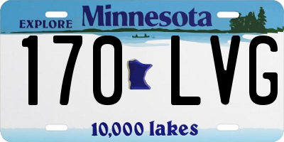 MN license plate 170LVG