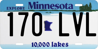 MN license plate 170LVL