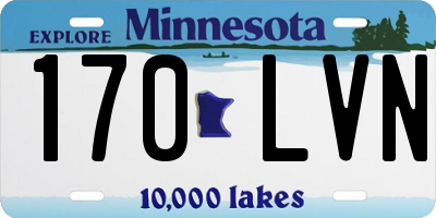 MN license plate 170LVN