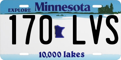MN license plate 170LVS