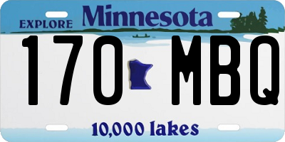 MN license plate 170MBQ