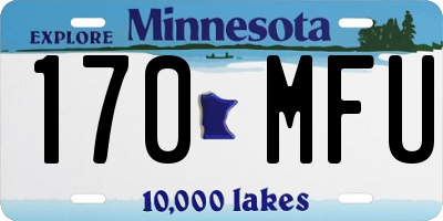 MN license plate 170MFU