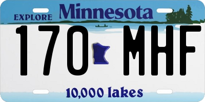 MN license plate 170MHF