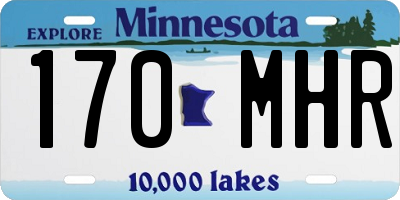 MN license plate 170MHR