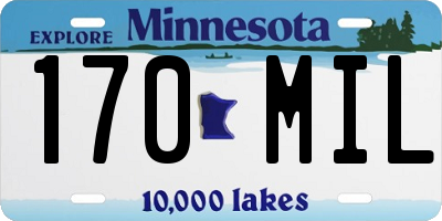 MN license plate 170MIL