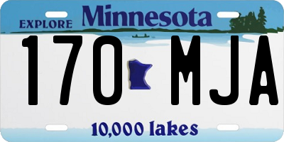 MN license plate 170MJA