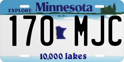 MN license plate 170MJC