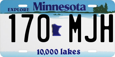 MN license plate 170MJH