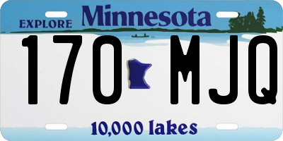 MN license plate 170MJQ