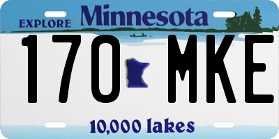 MN license plate 170MKE