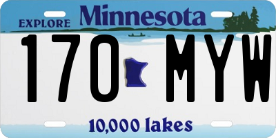 MN license plate 170MYW