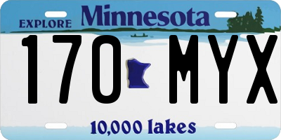 MN license plate 170MYX