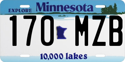MN license plate 170MZB