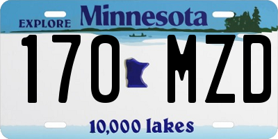 MN license plate 170MZD