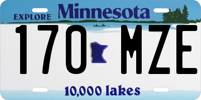 MN license plate 170MZE