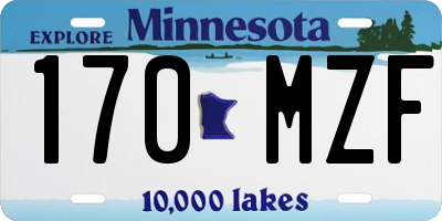 MN license plate 170MZF