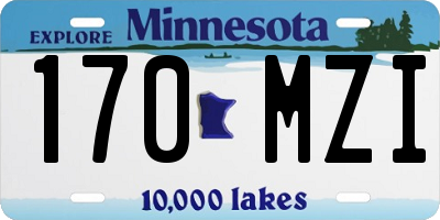 MN license plate 170MZI