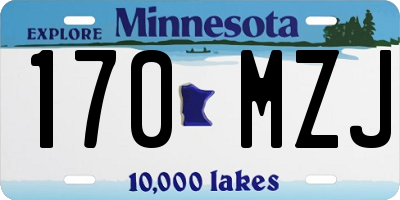 MN license plate 170MZJ