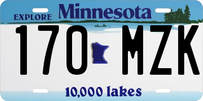 MN license plate 170MZK