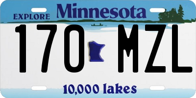MN license plate 170MZL