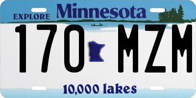 MN license plate 170MZM