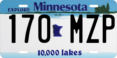 MN license plate 170MZP