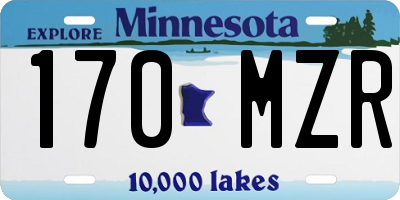 MN license plate 170MZR