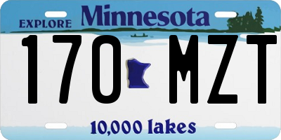 MN license plate 170MZT