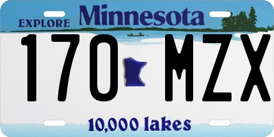 MN license plate 170MZX
