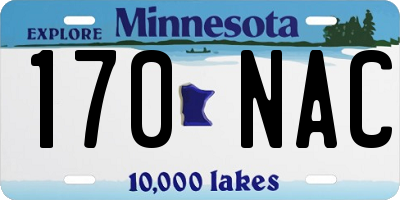 MN license plate 170NAC