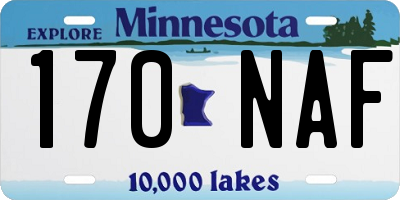 MN license plate 170NAF