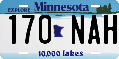 MN license plate 170NAH