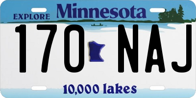 MN license plate 170NAJ