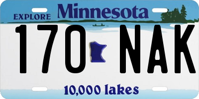 MN license plate 170NAK