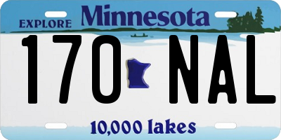 MN license plate 170NAL