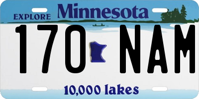 MN license plate 170NAM