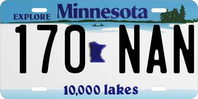 MN license plate 170NAN