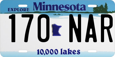 MN license plate 170NAR