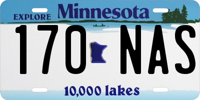 MN license plate 170NAS