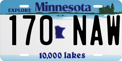MN license plate 170NAW