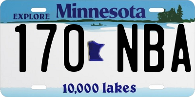 MN license plate 170NBA