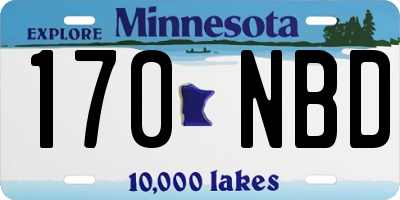 MN license plate 170NBD