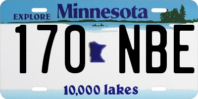 MN license plate 170NBE