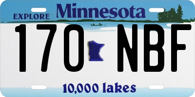 MN license plate 170NBF