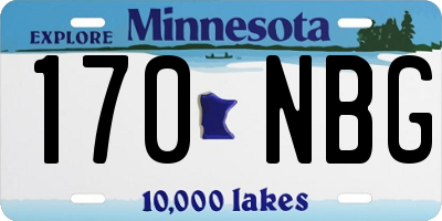 MN license plate 170NBG