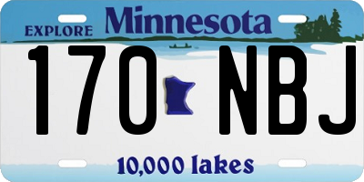 MN license plate 170NBJ