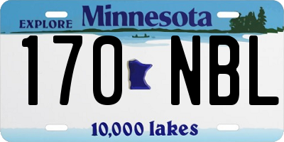MN license plate 170NBL
