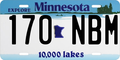 MN license plate 170NBM